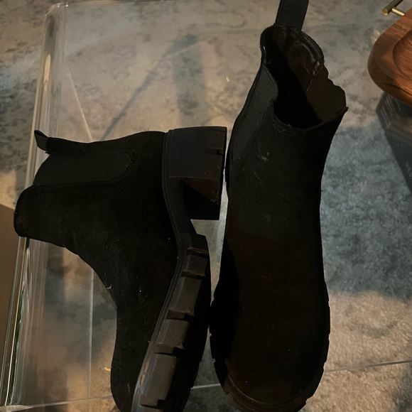 Steve Madden Women's Black Suede Ankle Boot - Picture 2 of 5